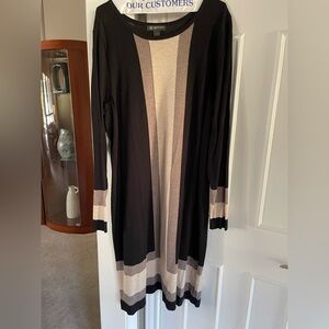 INC International Concepts Black and Beige Cardigan